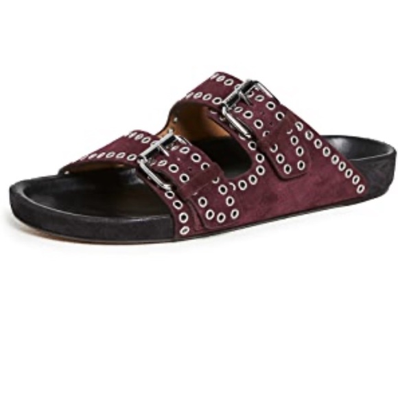 Isabel Marant Lenyo suede grommet slides - Picture 3 of 12